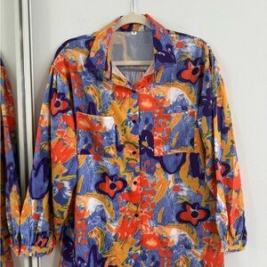 SHEIN Multicolor Abstract Blouse